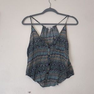 Cute blue pattern tank